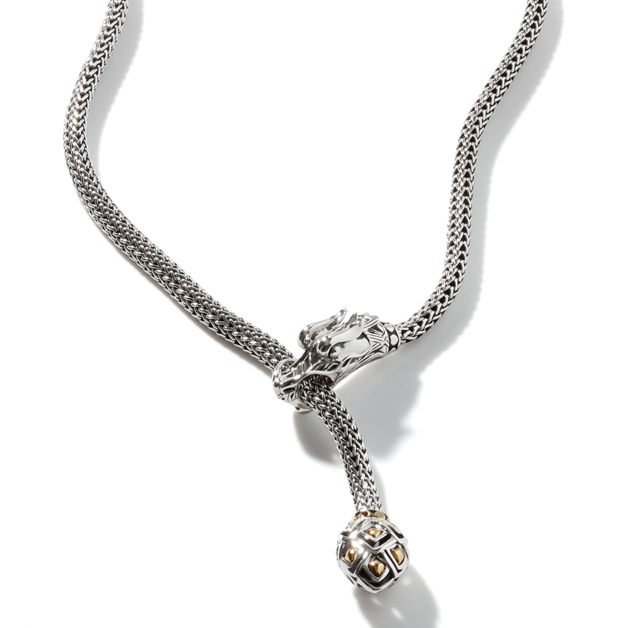 Naga Lariat, Sterling Silver, Gold, 5MM|NZ65471 - Main Image