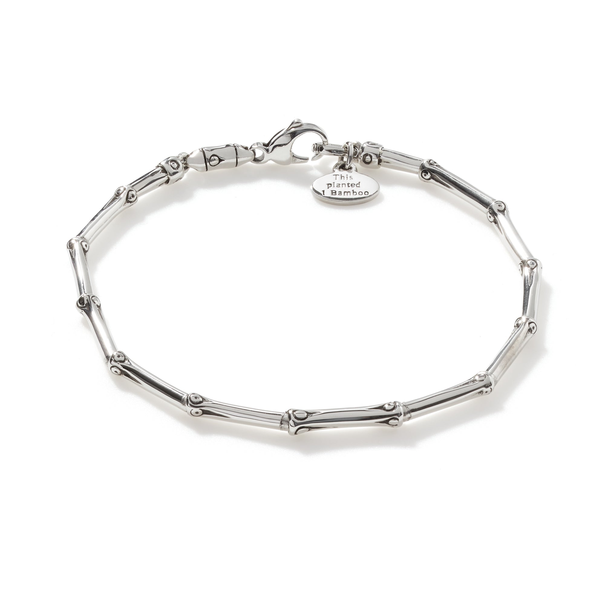 Bamboo Link Bracelet, Sterling Silver|BB5881