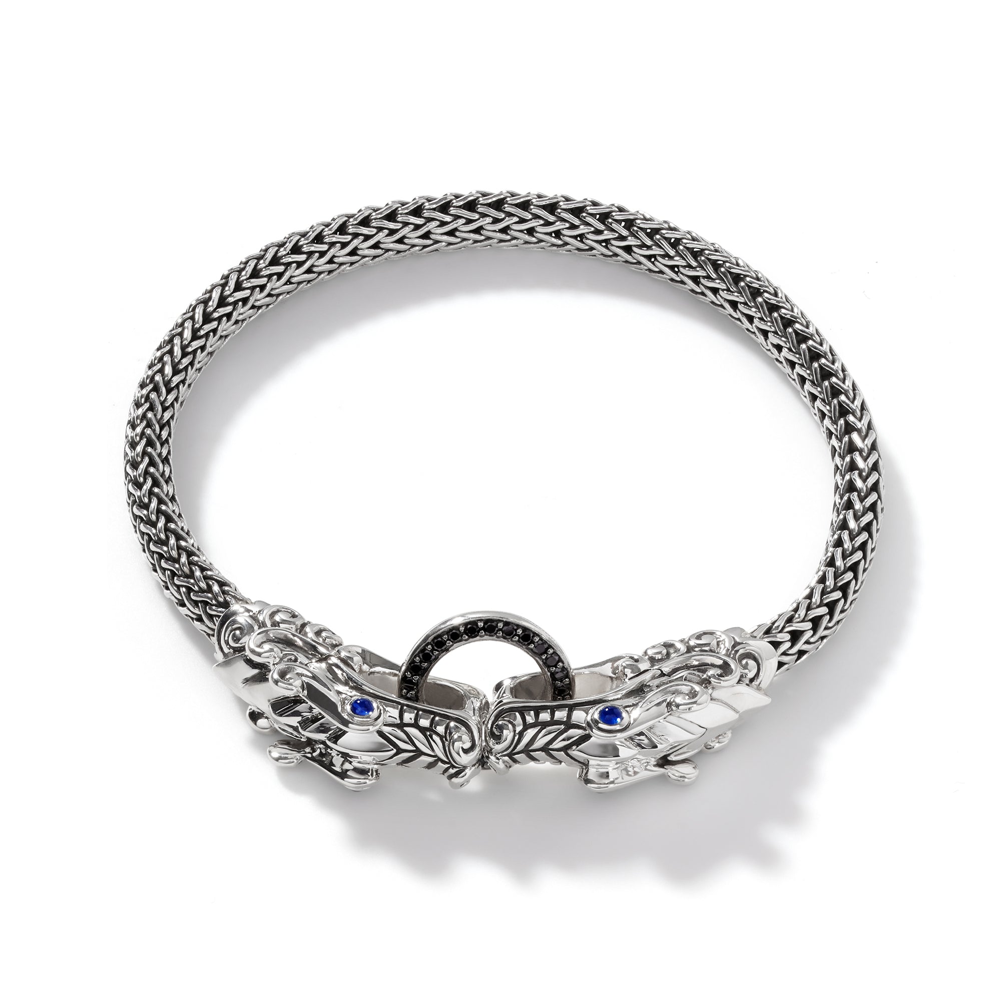 John Hardy store Sterling Silver Leather Naga Dragon Bracelet