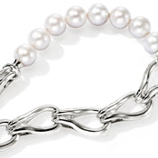 Surf Bracelet, Sterling Silver, Pearls|BU895131