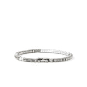 Heishi Bracelet, Sterling Silver, Enamel|BU900698WH
