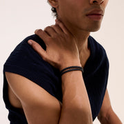 Bracelet John Hardy Hook Clasp Bracelet, Leather, Silver, 10MM|BU901241BL