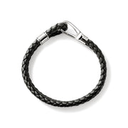 Bracelet John Hardy Hook Clasp Bracelet, Leather, Silver, 10MM|BU901241BL