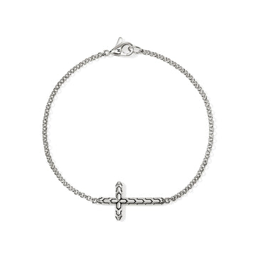JH Essential Cross Bracelet, Sterling Silver|BU98941