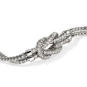 Love Knot Bracelet, Sterling Silver, Diamonds|BUP9007762DI