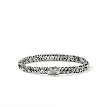 Icon Bracelet, Sterling Silver, Diamonds, 6.5MM|BUP9909042DI