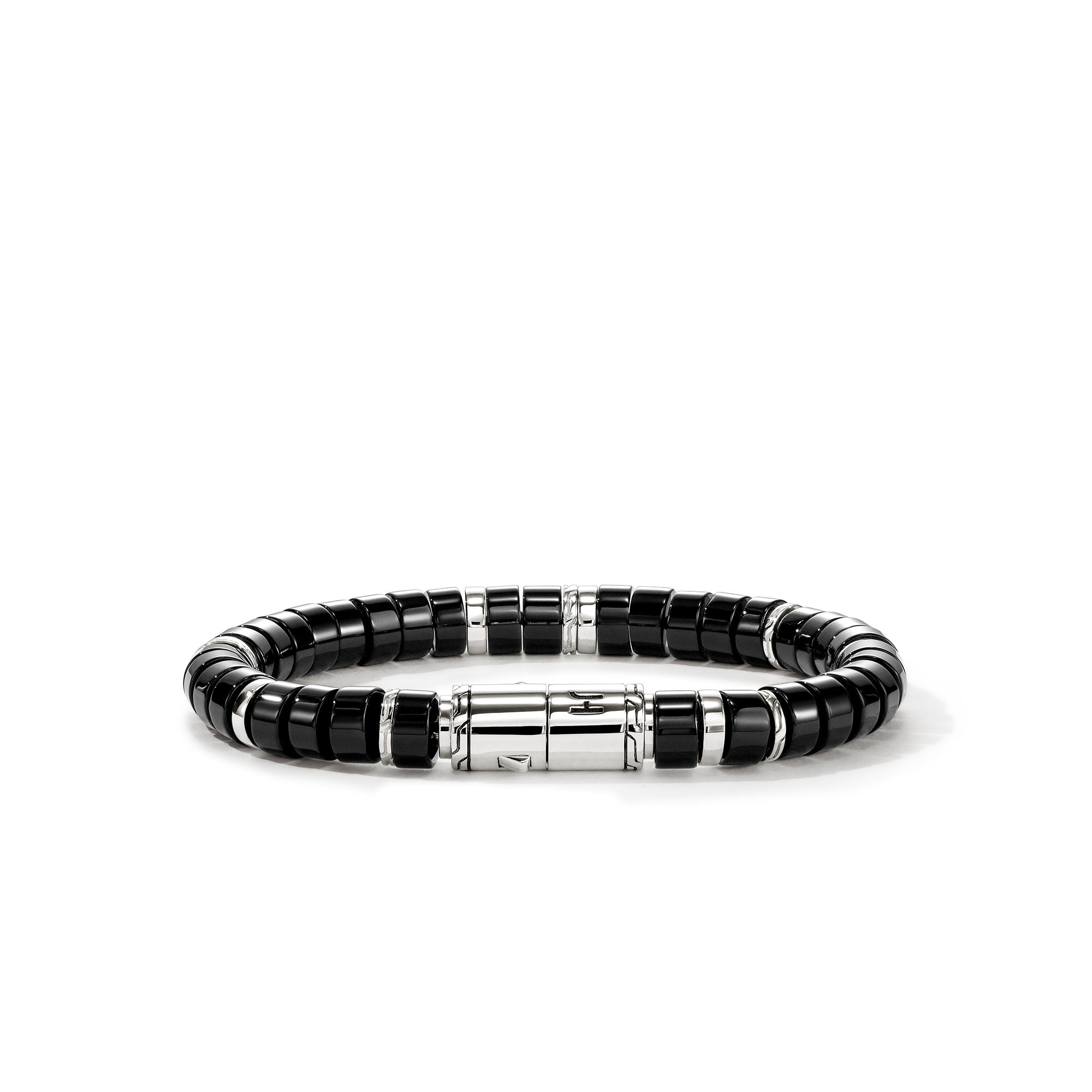 Heishi Bracelet, Sterling Silver, Black Onyx, 8MM – John Hardy
