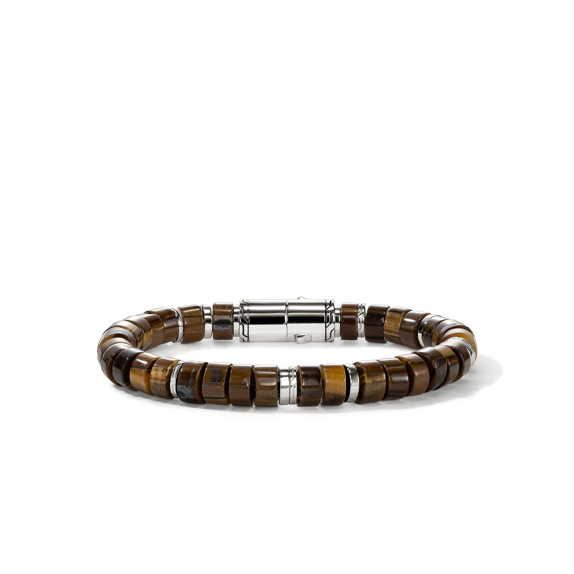 Heishi Bracelet, Sterling Silver, Tiger Eye, 8MM – John Hardy