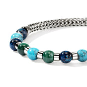Beaded Bracelet, Sterling Silver, Hardstones|BUS989601TQMHCRY