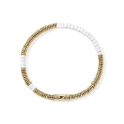 Bracelet John Hardy Heishi Bracelet, Gold, Enamel|BUZZ900698WH