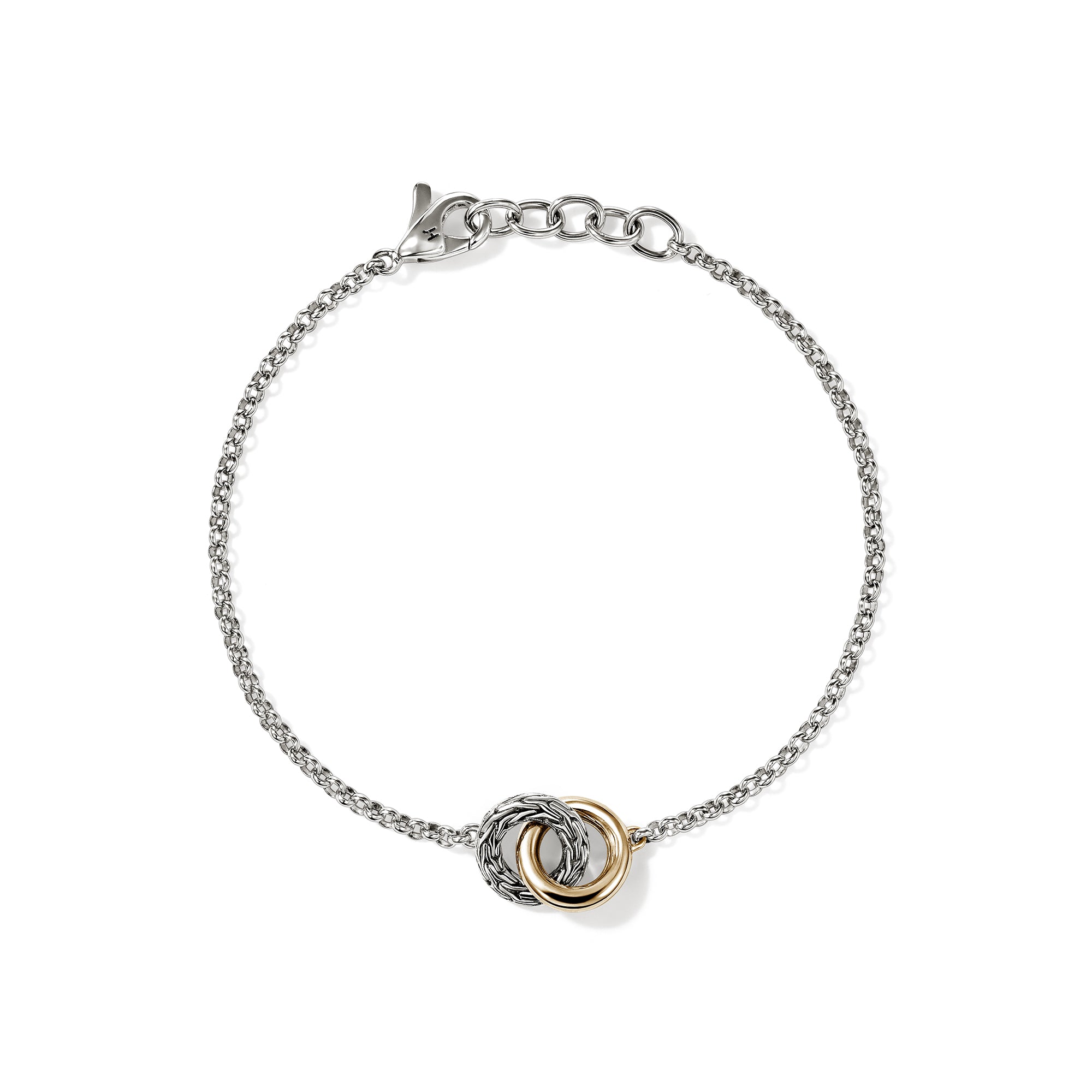 JH Essential Link Bracelet, Sterling Silver, Gold, 2MM – John Hardy