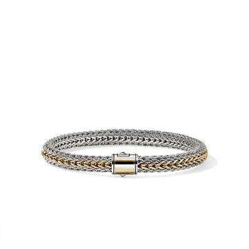 Icon Bracelet, Reversible, Gold, Sterling Silver, 6.5MM|BUZZ990905RV