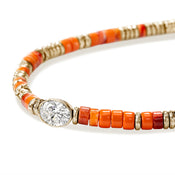 JH Lovestruck™ Heishi Bracelet, Gold, Sterling Silver, Hardstones, Enamel, Diamond, 1.0TCW|BUZZP430363OROYSLGD