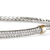 JH Essential Pave Bracelet, Gold, Sterling Silver, Diamonds, 2.5MM|BUZZP988662DI