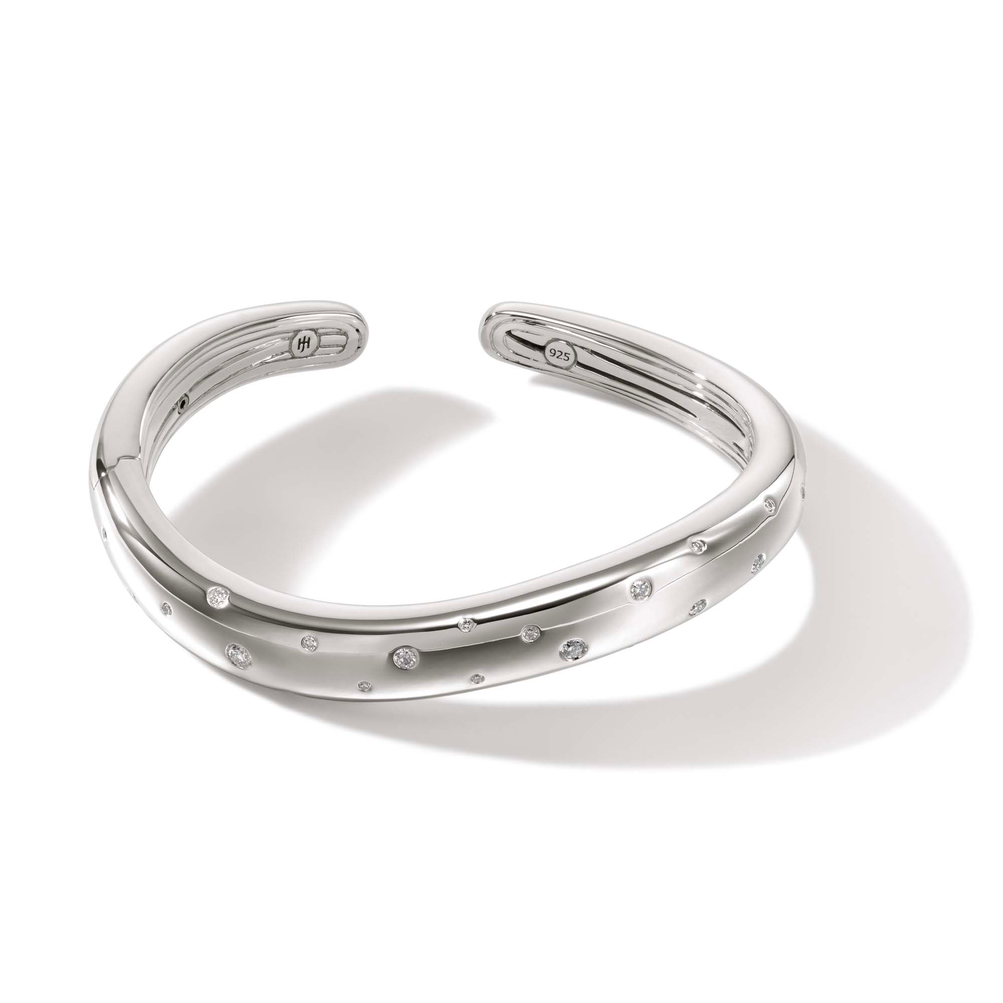 Surf Kick Cuff, Silver, Diamonds|CBP9011172DI – John Hardy