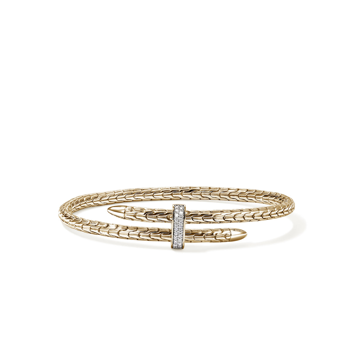Spear Flex Cuff, Gold, Diamonds, Slim – John Hardy