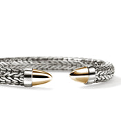Spear 50 Flex Cuff, Sterling Silver, Gold|CZZ98796