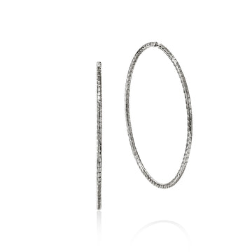 JH Essential Flex Hoop Earrings, Sterling Silver, 78.5MM|EB98926