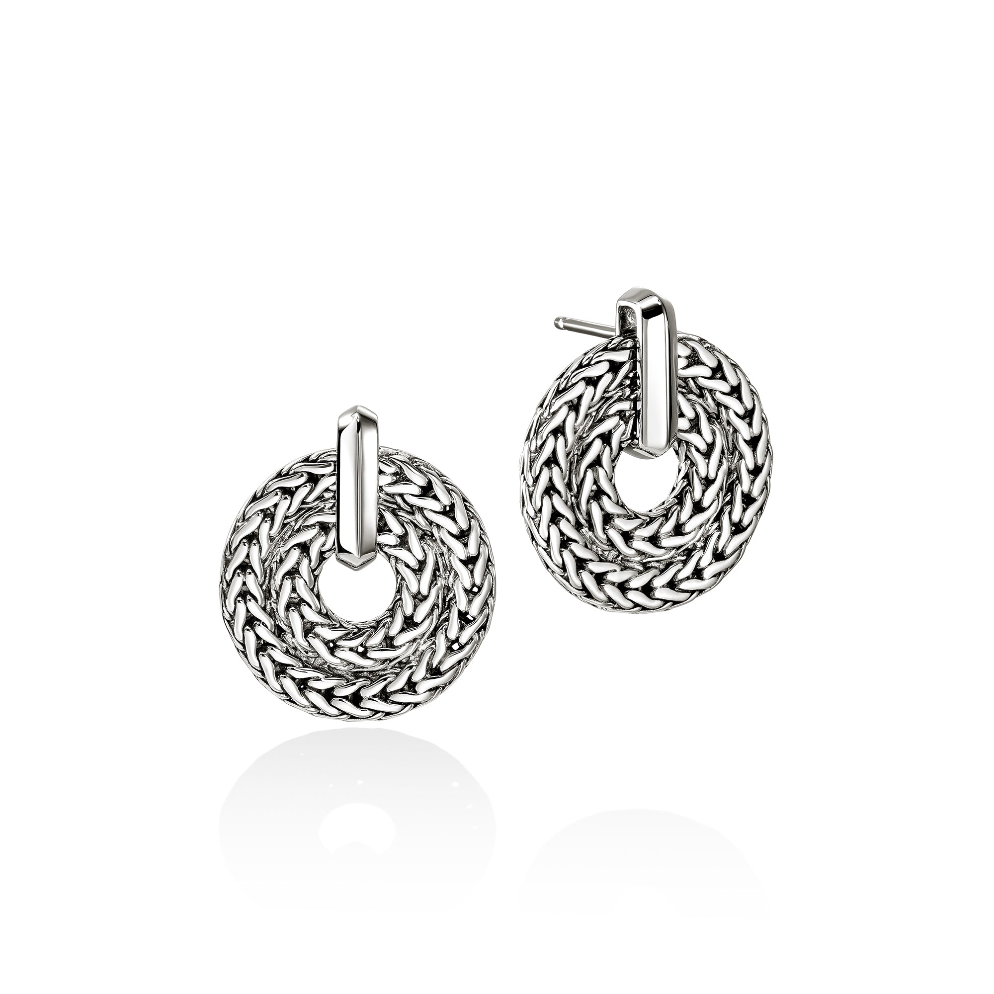 Icon Link Earring, Sterling Silver, 22MM|EB98991 – John Hardy