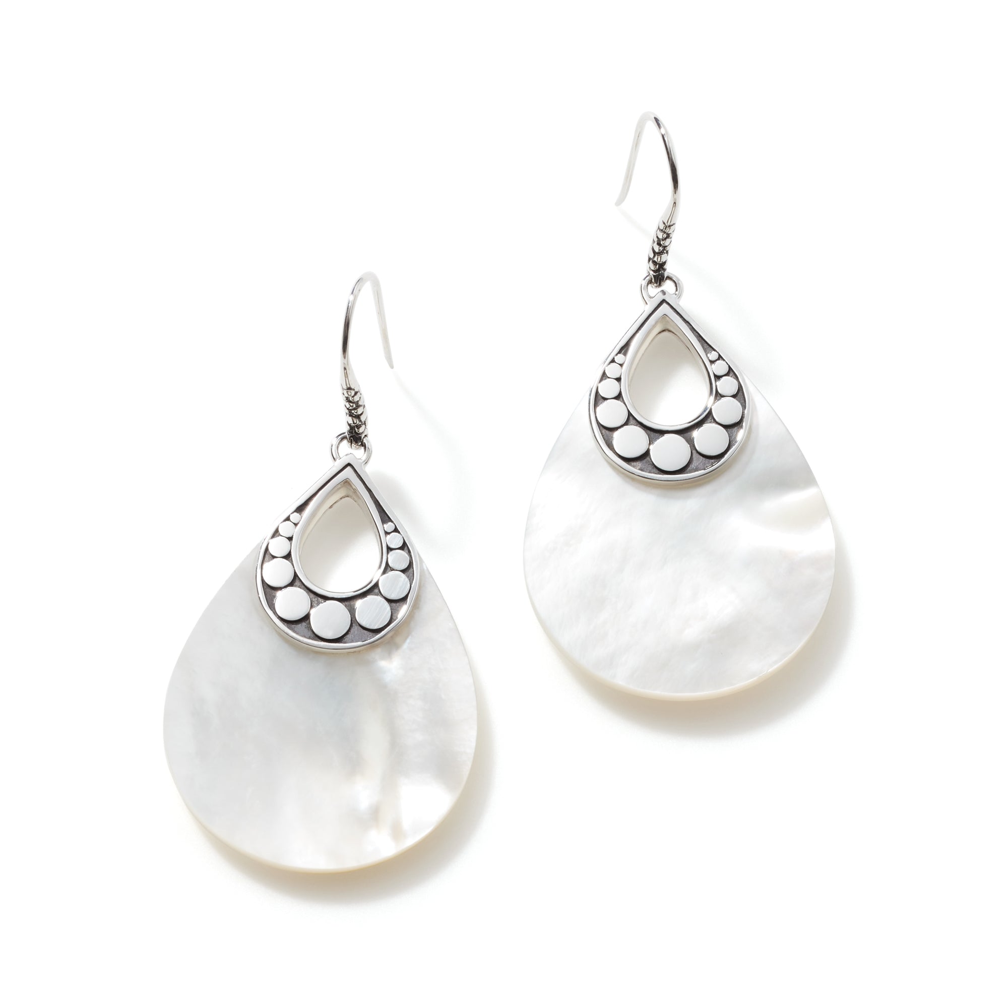 Dot Drop Earring, Sterling Silver, Pearl|EBS3909MOP