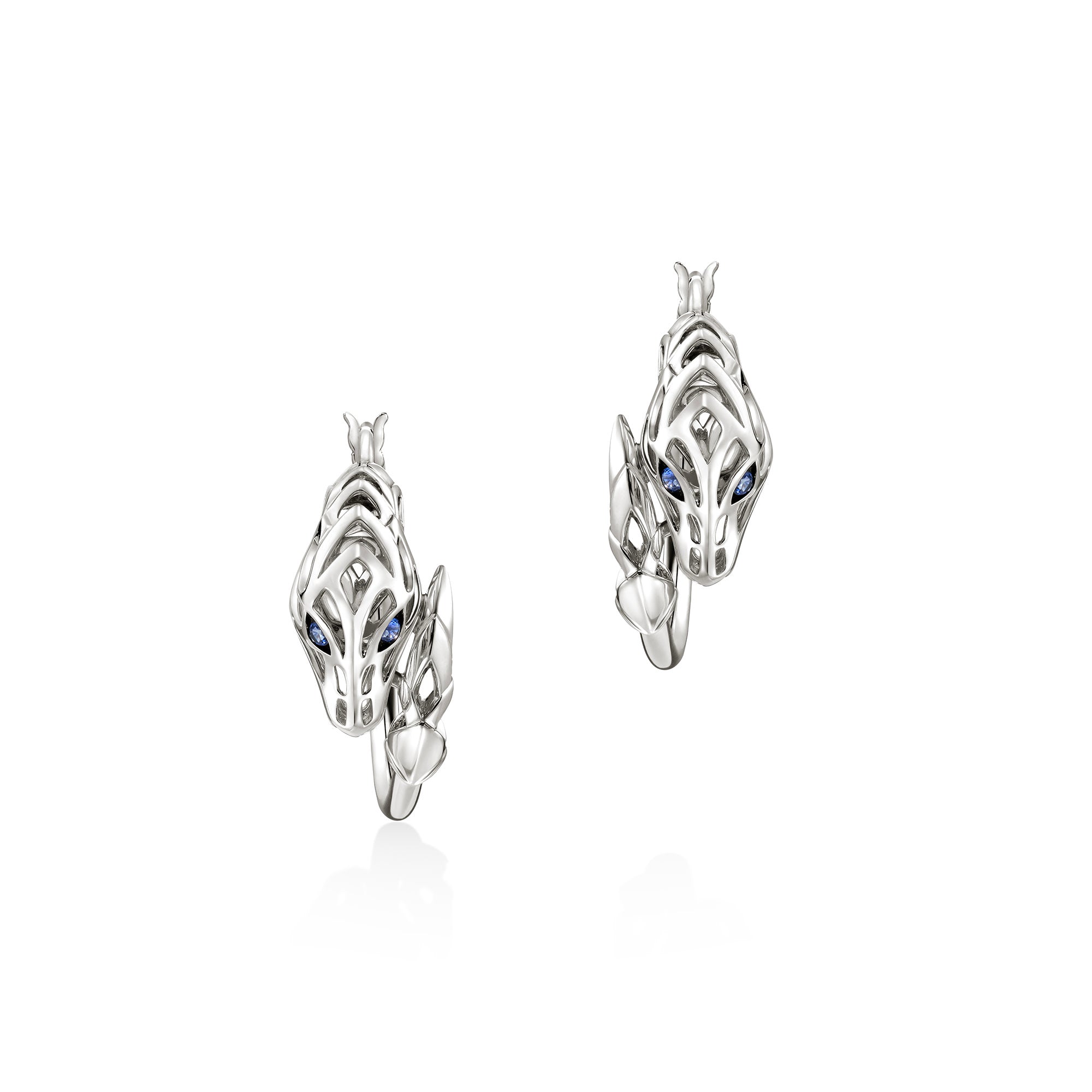 Naga Hoop Earring, Sterling Silver|EBS603571BSP