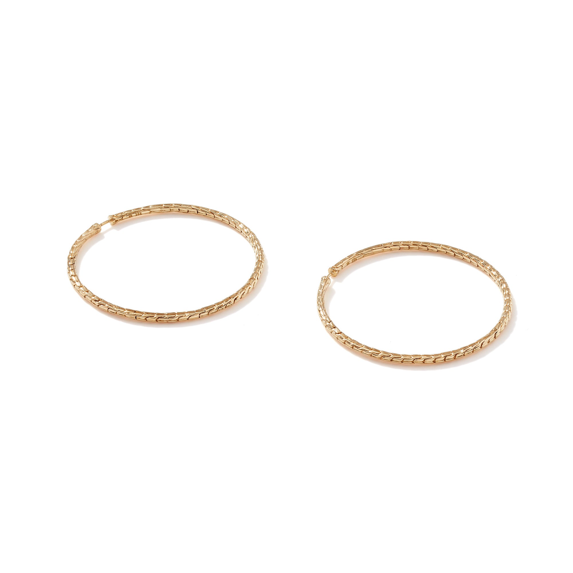 Carved Chain Large Hoop Earrings – John Hardy