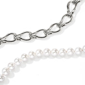 Surf Necklace, Sterling Silver, Pearls|NB895141