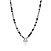 JH Lovestruck™ Heishi Pendant Necklace, Sterling Silver, Hardstones, Diamond, 3.0TCW|NBP4303831BONLGD
