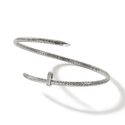 Necklace John Hardy Spear Coil Choker, Sterling Silver, Diamonds|NBP9011292DI
