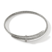 Necklace John Hardy Spear Coil Choker, Sterling Silver, Diamonds|NBP9011292DI