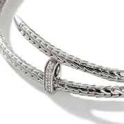 Necklace John Hardy Spear Coil Choker, Sterling Silver, Diamonds|NBP9011292DI