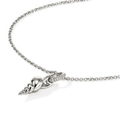 Shell Talisman Necklace, Sterling Silver, Diamonds|NBP9012142DI