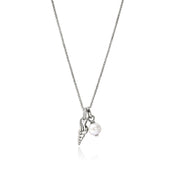 Shell Talisman Necklace, Sterling Silver, Diamonds, Pearl|NBP988902DI