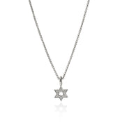 JH Essential Star of David Necklace, Sterling Silver, Diamonds|NBP9894002DI