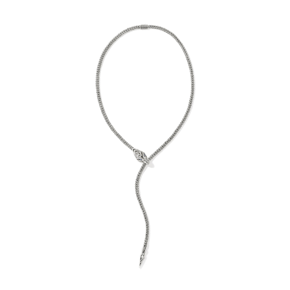 Naga Y Necklace, Sterling Silver, Diamonds, 4.4MM|NBS6034811BSPDI 