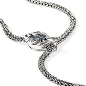 Naga Y Necklace, Sterling Silver, Blue Sapphires, 4.4MM|NBS603954BSP