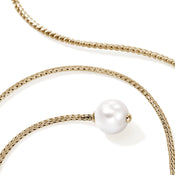 JH Essential Pearl Lariat Necklace, Gold, 1.8MM|NGG987231
