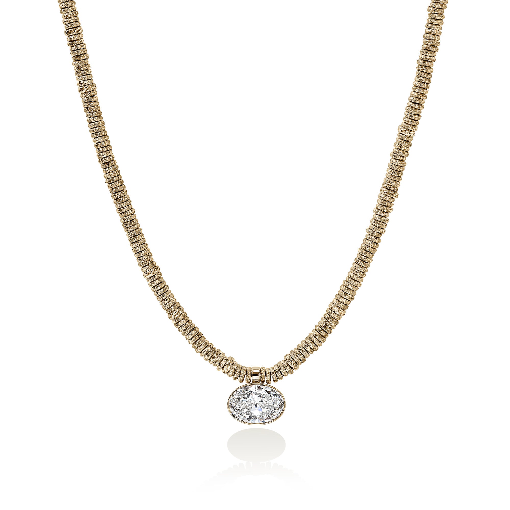 JH Lovestruck™ Heishi Pendant Necklace, Gold, Diamond, 5.0TCW