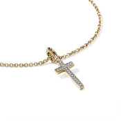 JH Essential Cross Necklace, Gold, Diamonds|NGGX9893882DI