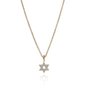 JH Essential Star of David Necklace, Gold, Diamonds|NGGX9894002DI