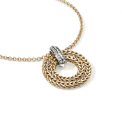 Icon Link Pendant Necklace, Gold, Diamonds, 2MM|NGGX989542DI