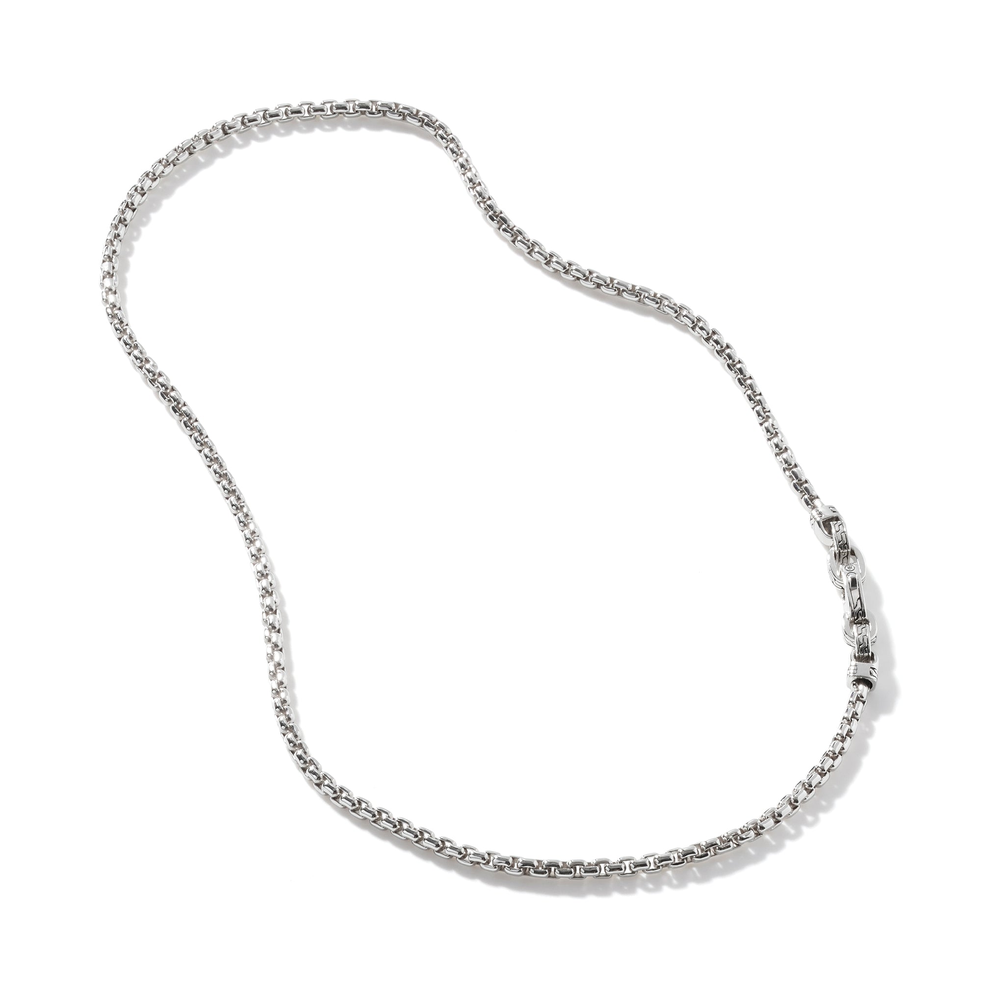 John Hardy Men's 4mm Box Chain with Carabiner Clasp in Sterling Silver