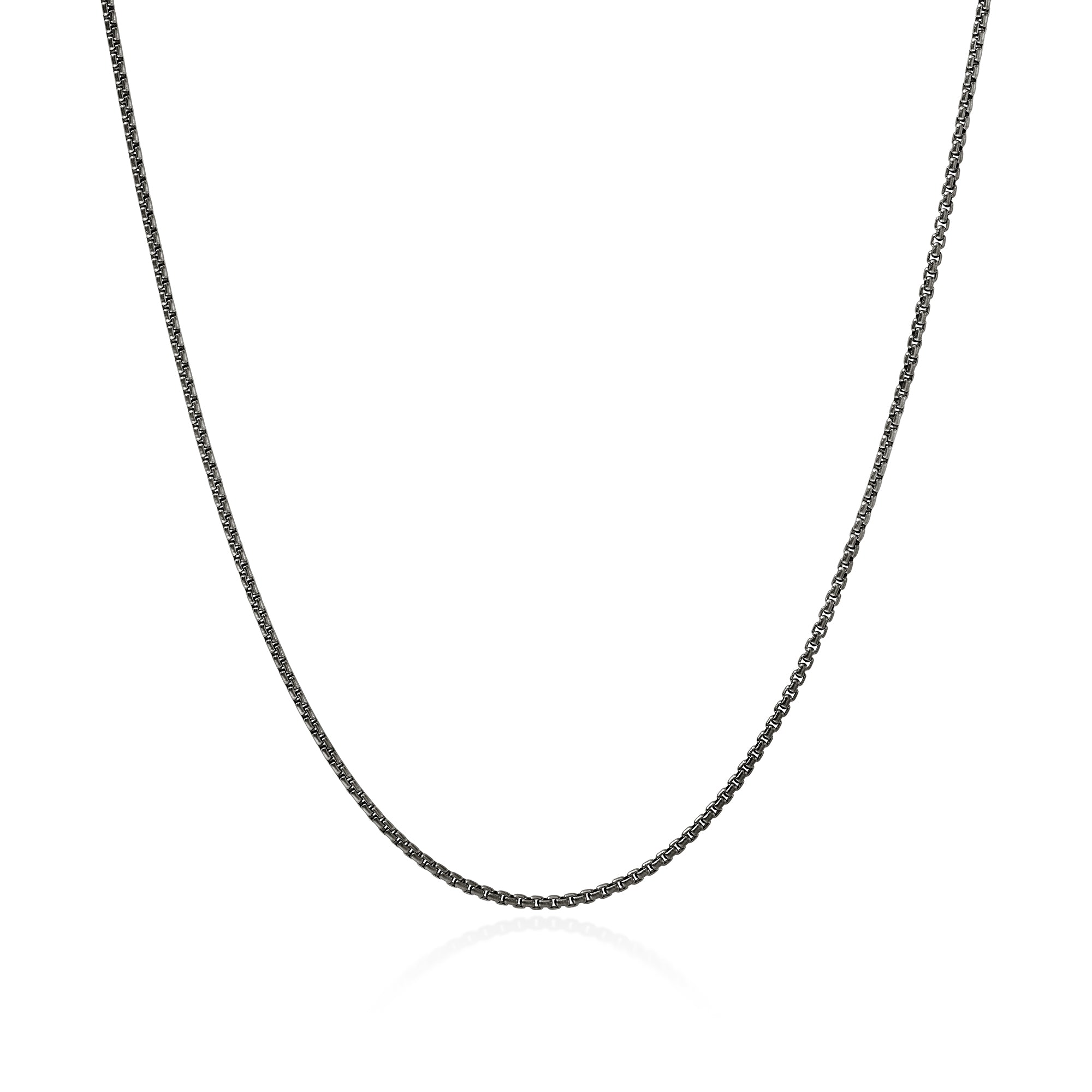 Box Chain Necklace, Dark Silver, 1.6MM – John Hardy