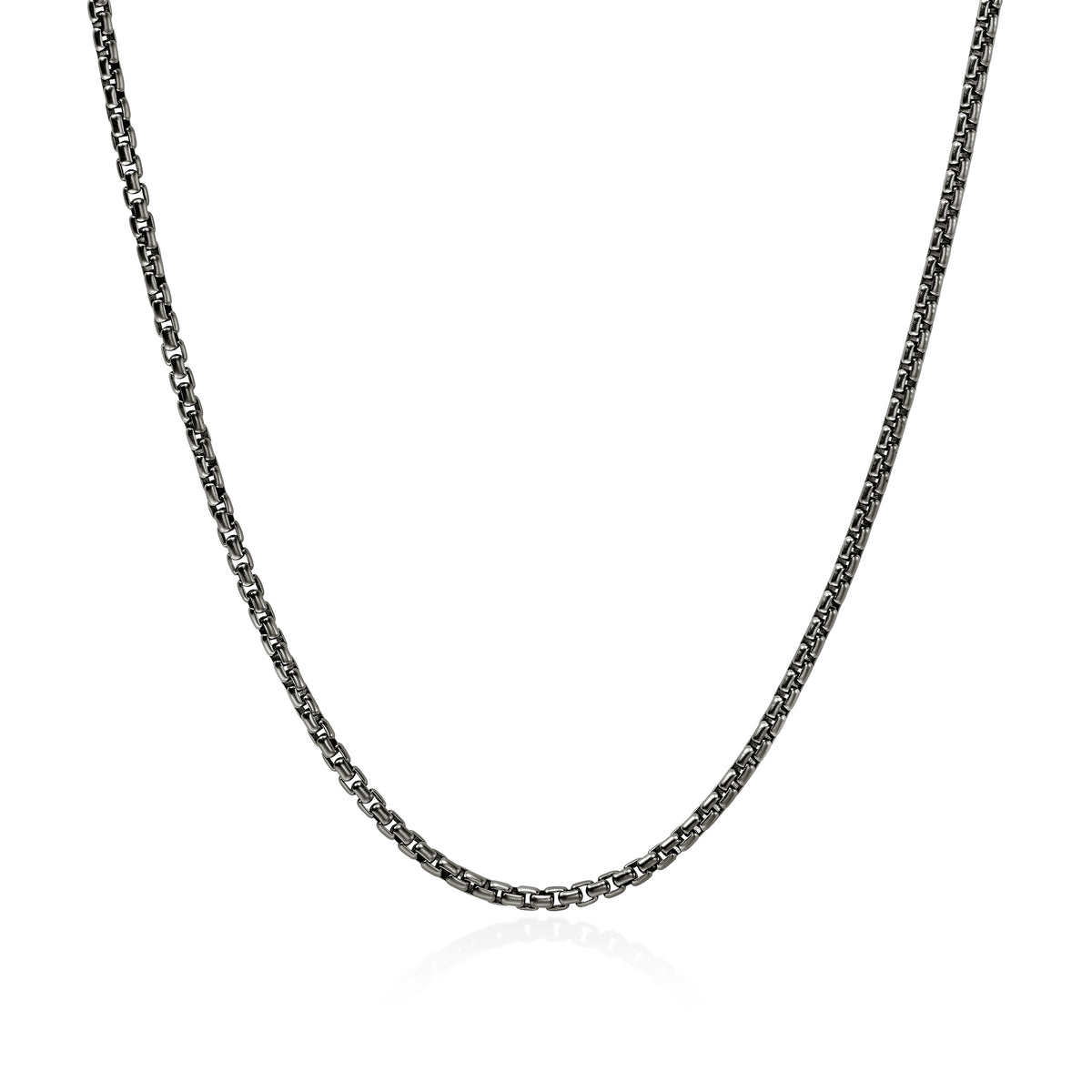 Box Chain Necklace, Dark Silver, 2.7MM – John Hardy