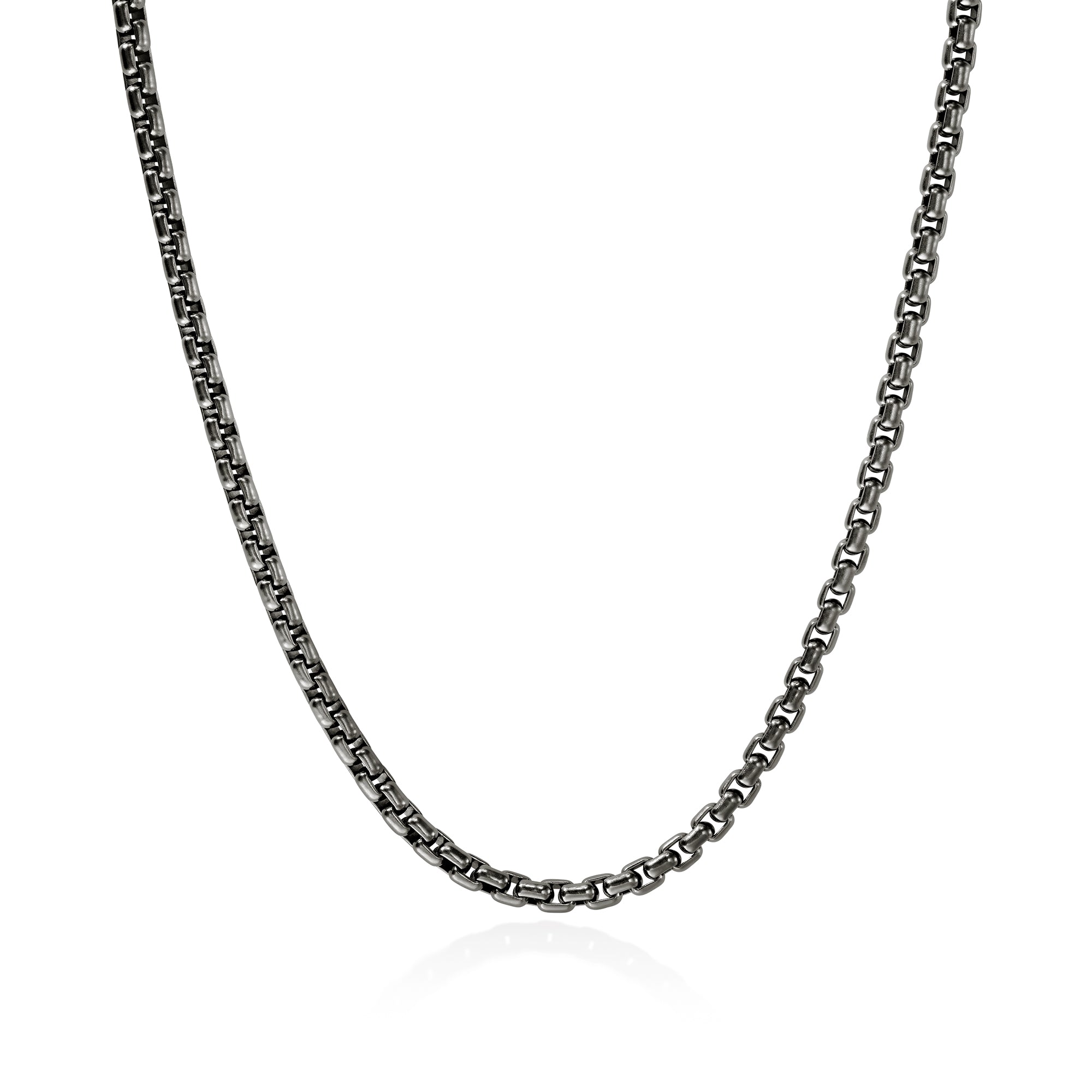 Box Chain Necklace, Dark Silver, 4.8MM – John Hardy