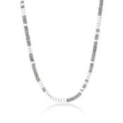 Heishi Necklace, Sterling Silver, Enamel|NM98907WH
