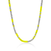 Heishi Necklace, Sterling Silver, Enamel|NM98907YE