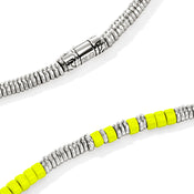 Heishi Necklace, Sterling Silver, Enamel|NM98907YE