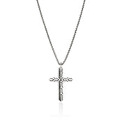 Icon 50 Cross Pendant Necklace, Sterling Silver|NM989477