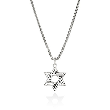 Icon 50 Star of David Pendant Necklace, Sterling Silver|NM989488